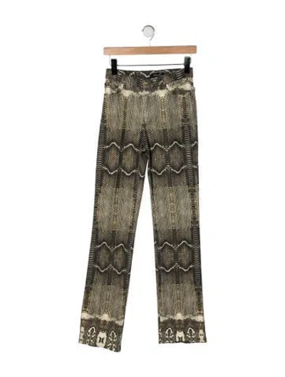 Pre-owned Roberto Cavalli Vintage Straight Leg Pants In Multi