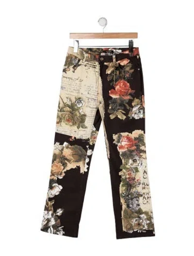 Pre-owned Roberto Cavalli Vintage Straight Leg Pants In Multi
