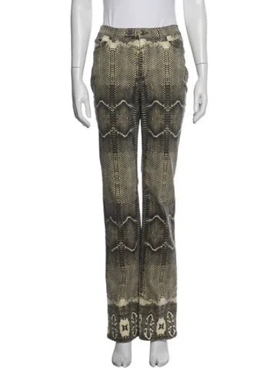 Pre-owned Roberto Cavalli Vintage Straight Leg Pants In Neutral