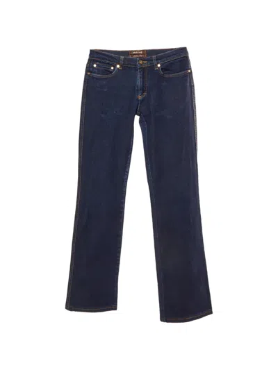 Pre-owned Roberto Cavalli Vintage Straight-leg Jeans In Blue