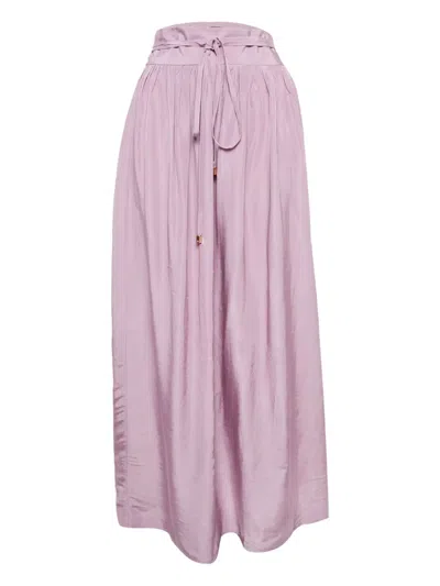 Pre-owned Roberto Cavalli Vintage Tie-waist Pleated Skirt In Pink
