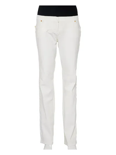 Pre-owned Roberto Cavalli Vintage Two-tone Jeans In White