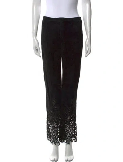 Pre-owned Roberto Cavalli Vintage Wide Leg Pants In Black