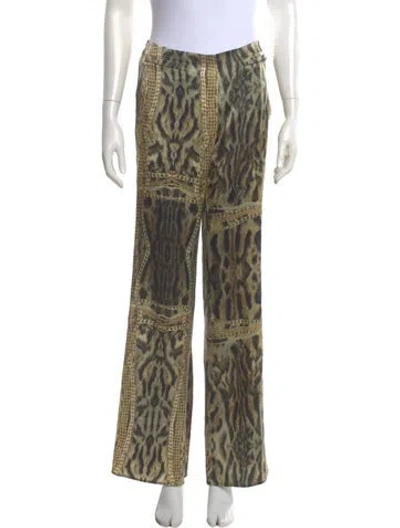 Pre-owned Roberto Cavalli Vintage Wide Leg Pants In Neutrals