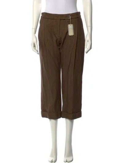 Pre-owned Roberto Cavalli Vintage Wide Leg Pants W/ Tags In Brown