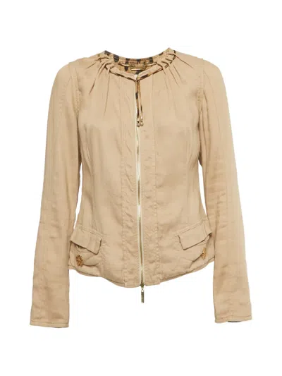 Pre-owned Roberto Cavalli Vintage Zip-up Jacket In Neutral