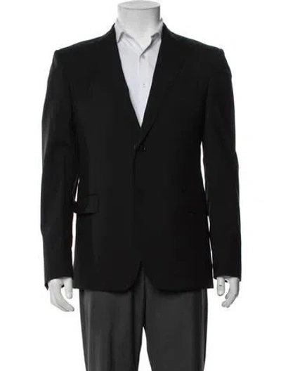 Pre-owned Roberto Cavalli Virgin Wool Blazer W/ Tags In Black