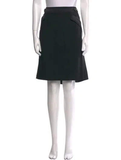 Pre-owned Roberto Cavalli Virgin Wool Knee-length Skirt In Black