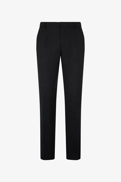 Roberto Cavalli Virgin Wool Pants In Black