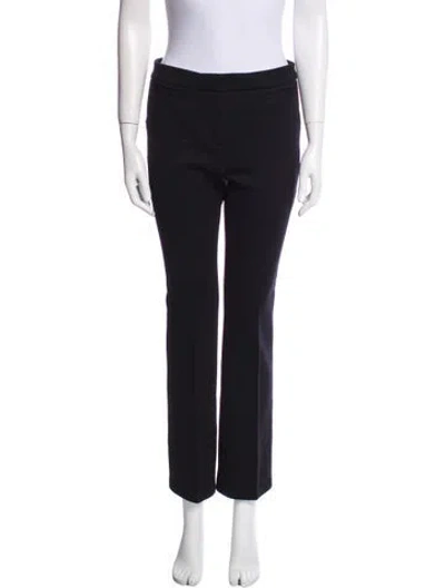 Pre-owned Roberto Cavalli Virgin Wool Straight Leg Pants In Black