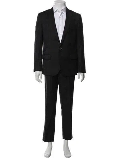 Pre-owned Roberto Cavalli Virgin Wool Two-piece Suit In Black