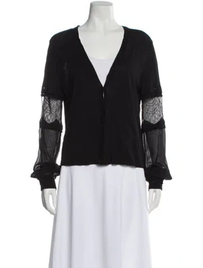 Pre-owned Roberto Cavalli V-neck Sweater In Gray