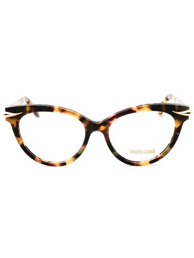 Roberto Cavalli Vrc018m Eyeglasses In Vintage Havana / Clear