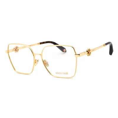 Roberto Cavalli Vrc029 Gold Metal Square Eyeglasses