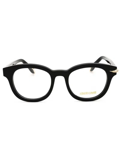 Roberto Cavalli Vrc044s Eyeglasses In 49700y - Shiny Black