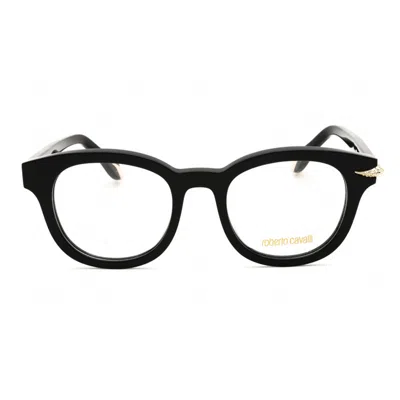 Roberto Cavalli Vrc044s700y Round Full Rim Black Eyeglasses