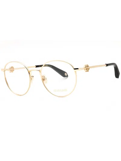 Roberto Cavalli Vrc047 Eyeglasses In 0300 - Shiny Rose Gold/clear Demo Lens