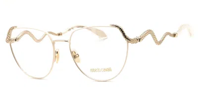 Roberto Cavalli Vrc053m 0sna Women's Glasses Gold Size 55 - Free Lenses - Blue Light Block Available In Metallic