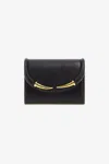 Roberto Cavalli Wallet With Fang Clasp In Black