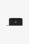 Roberto Cavalli Wallet With Monogram Rc And Zip In Black