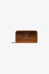 Roberto Cavalli Wallet With Monogram Rc And Zip In Bronze