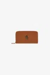 Roberto Cavalli Wallet With Monogram Rc And Zip In Brown