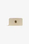 Roberto Cavalli Wallet With Monogram Rc And Zip In Ivory