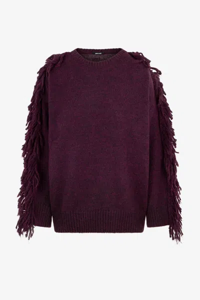 Roberto Cavalli Burgundy Sweater In Purple