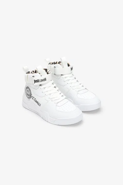 Roberto Cavalli White High Top Sneakers
