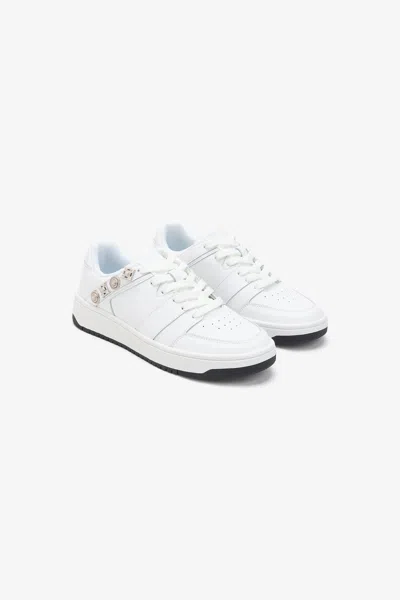 Roberto Cavalli White Low Top Sneakers