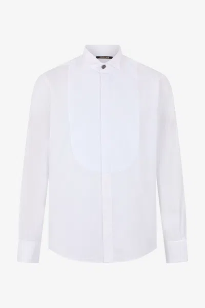 Roberto Cavalli Bib-panel Wing-tip Shirt In White