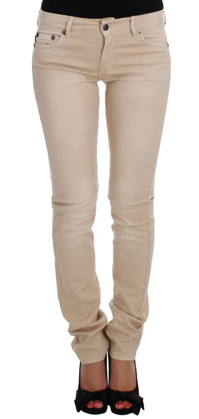 Roberto Cavalli White Diamond Jeans In Neutral