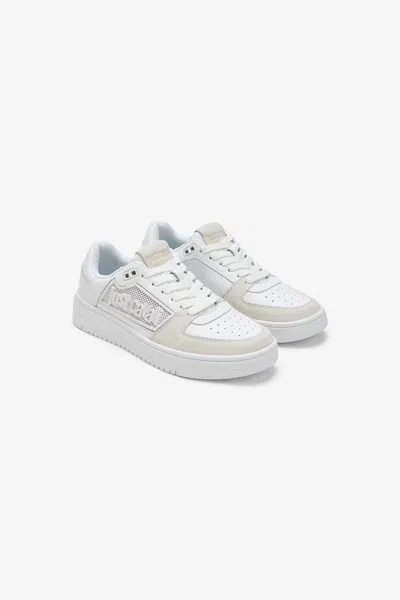 Roberto Cavalli White Logo Detail Chunky Sneakers