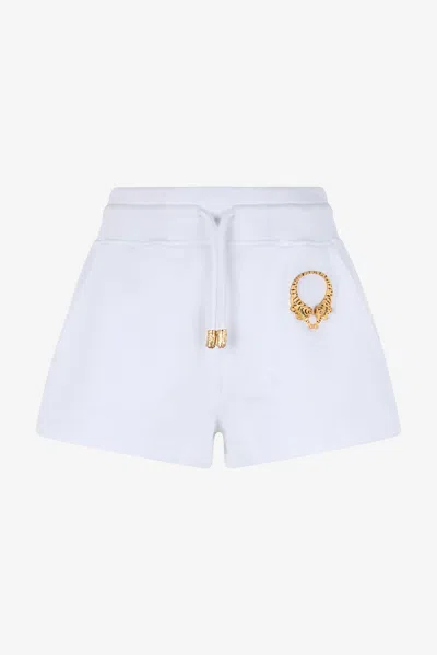 Roberto Cavalli White Roar Shorts