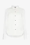 Roberto Cavalli White Shirt With Gold Buttons In White