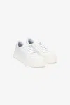 Roberto Cavalli White Sneaker With Embroidered Monogram Rc In White