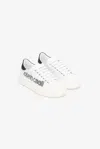 Roberto Cavalli White Sneaker With Logo Print In Multi