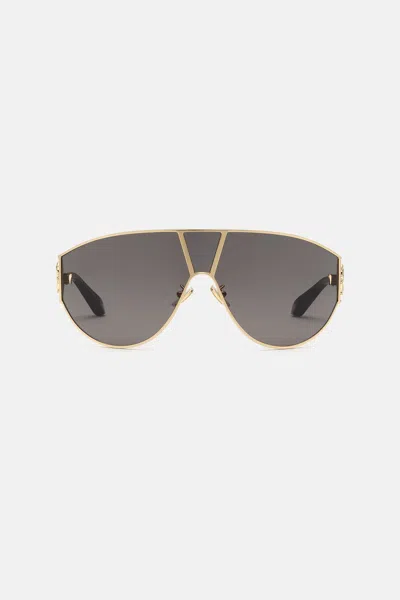 Roberto Cavalli Wide Mask Embellsihed By Two Small Fangs In Gray