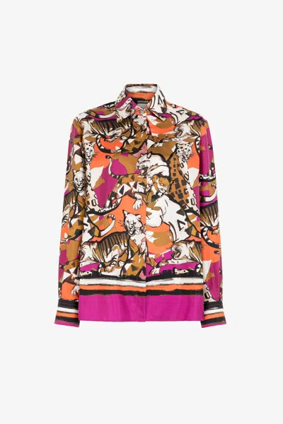 ROBERTO CAVALLI WILD CAT SILK SHIRT