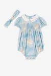 Roberto Cavalli Wild Leda-print Romper Set In Light Blue