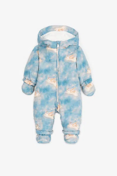 Roberto Cavalli Wild Leda-print Snowsuit In Light Blue
