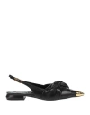 Roberto Cavalli Pettegole Singback Ballerinas In Black