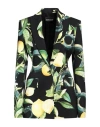 Roberto Cavalli Woman Blazer Black Size 8 Viscose, Elastane In Black