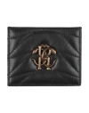 Roberto Cavalli Woman Cardholder Black Size - Leather