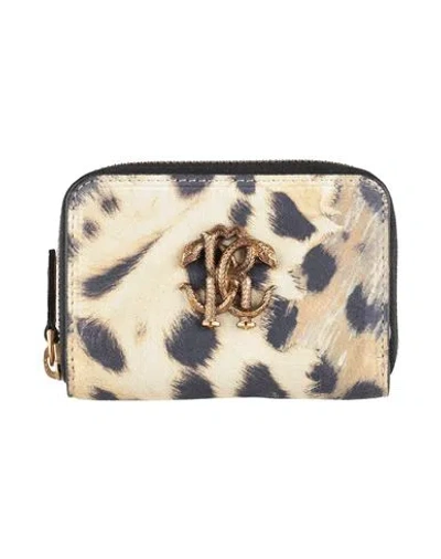 Roberto Cavalli Woman Coin Purse Beige Size - Bull Skin
