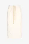Roberto Cavalli Cotton Pencil Skirt In Ivory
