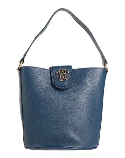 Roberto Cavalli Woman Handbag Navy Blue Size - Soft Leather