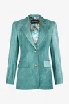 Roberto Cavalli Abstract-pattern Blazer In Acqua