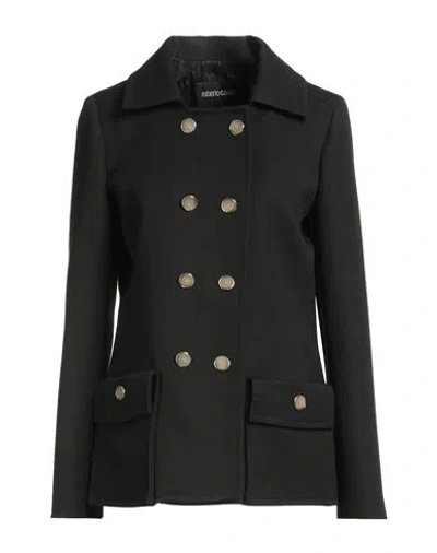 Roberto Cavalli Woman Jacket Black Size 10 Virgin Wool