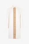 Roberto Cavalli Single-breasted Coat In Bianco
